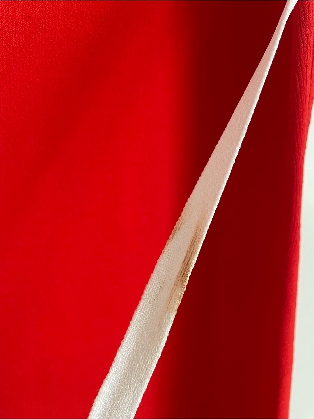 Amanda Uprichard Lucy Knit Red Mini Dress with White Tie - Picture 3 of 4
